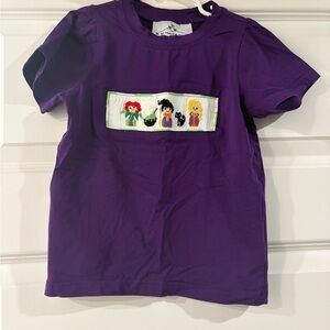 Purple Hocus Pocus smocked shirt